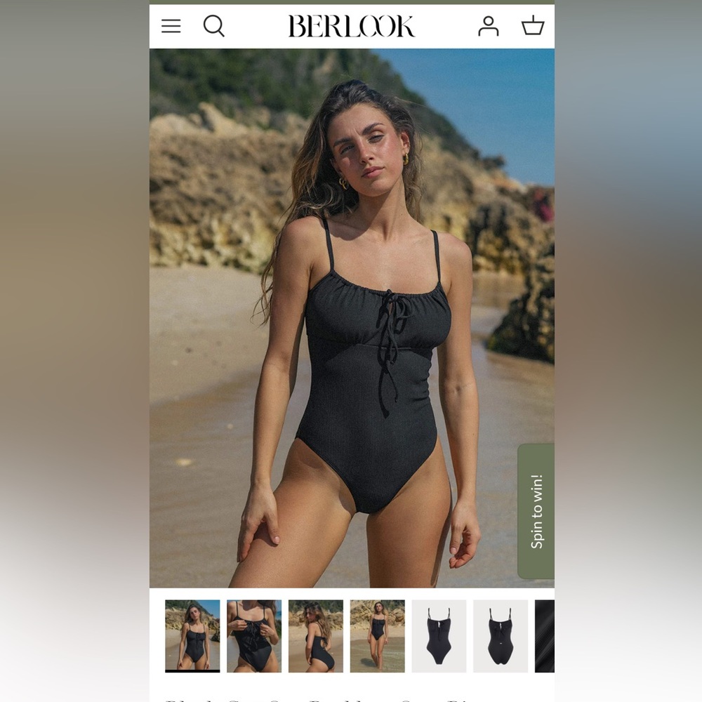 Berlook - Black Cut Out Backless One-Piece Swimsuit